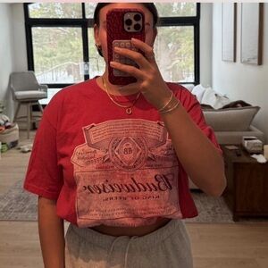 Budweiser Graphic Red Women's Short Sleeve Tee